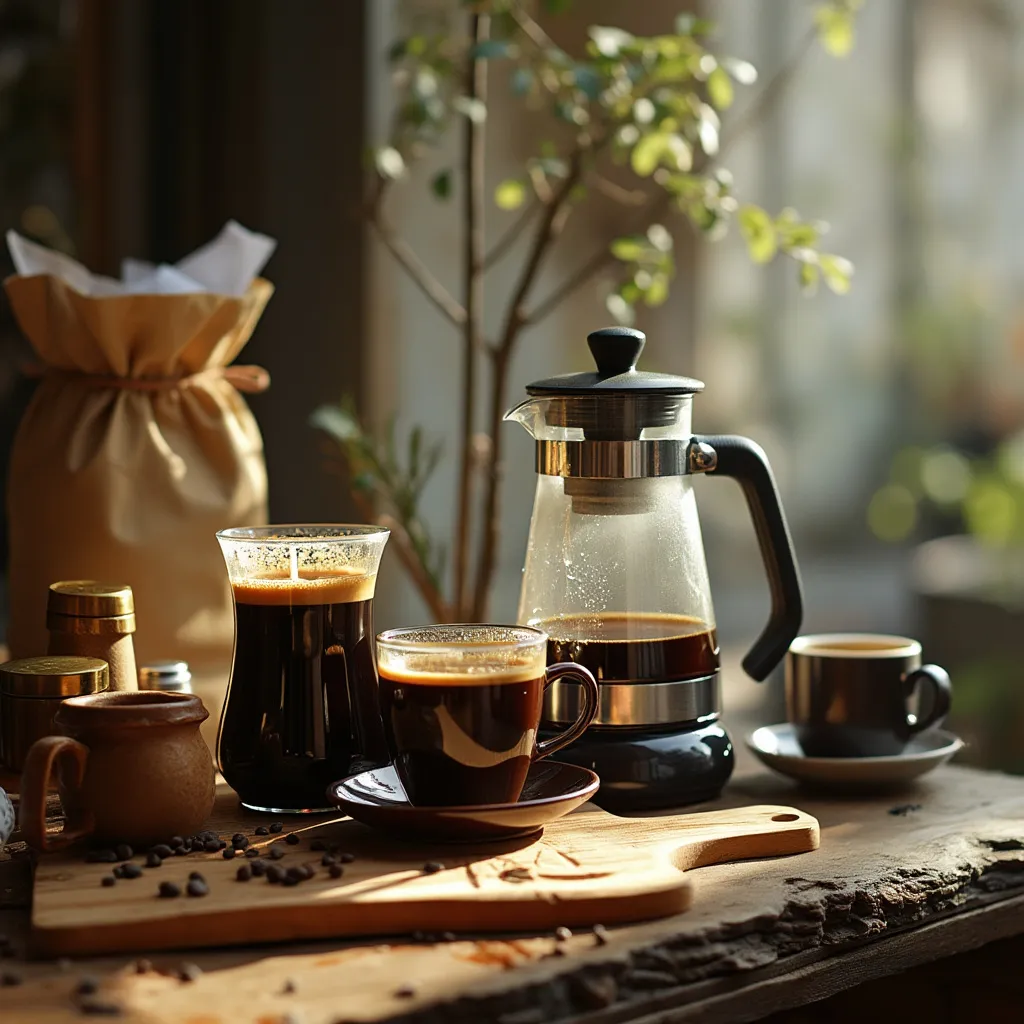 Pour over coffee being made